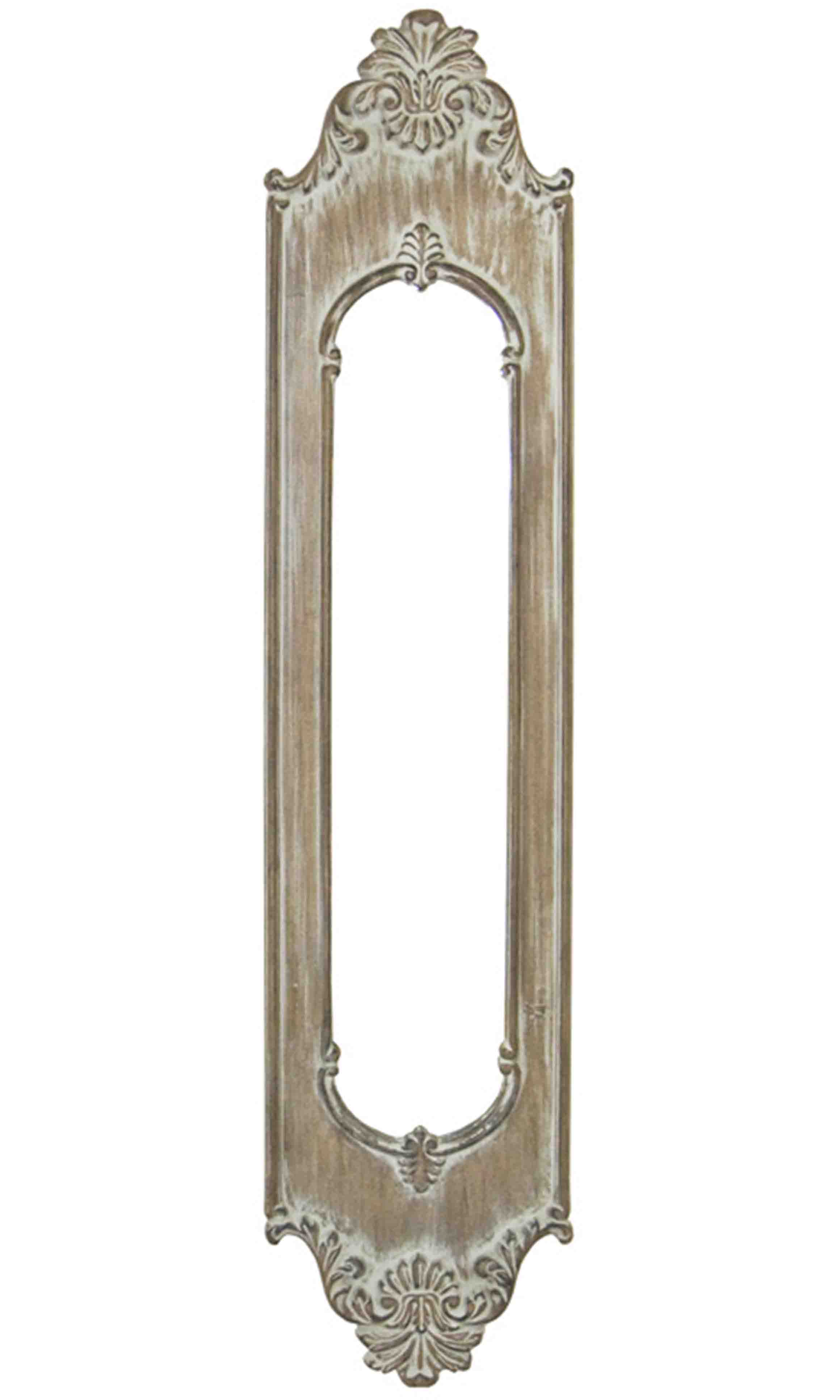 ZS024AW Wall décor art mirror weathered natural classic ornate rectangular vertical long